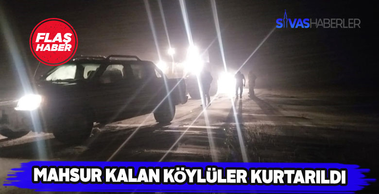 Gürün’deki tipiye yakalanan köylüler kurtarıldı