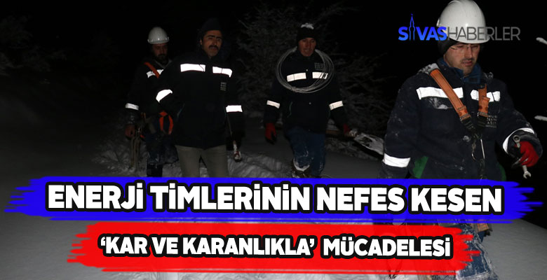 ÇEDAŞ ekipleri kar ve karanlıkta arıza gideriyor