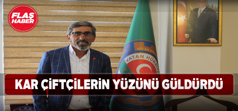 Sivas’ta yaşanan kar yağışı çiftçilere yaradı