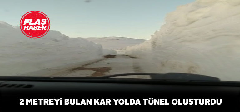 Gürün’de kar tüneli oluştu
