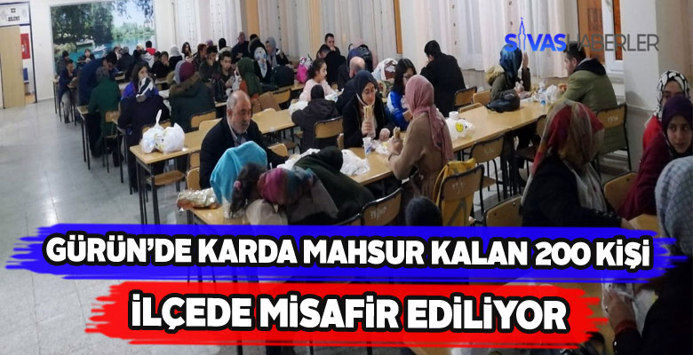Gürün’de kar mağdurlarına örnek misafirperverlik