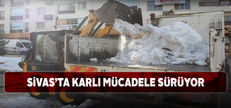 Sivas’ta karlar 2 hafta geçmesine rağmen erimedi