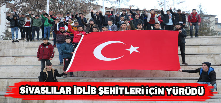 Sivaslı gençler şehitler için sokaklara döküldü