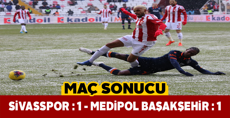 Sivasspor zorlu Medipol Başakşehir maçından 1 puanla ayrıldı