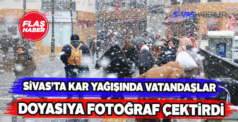 Sivaslılar kar manzarasında fotoğrafa doydu