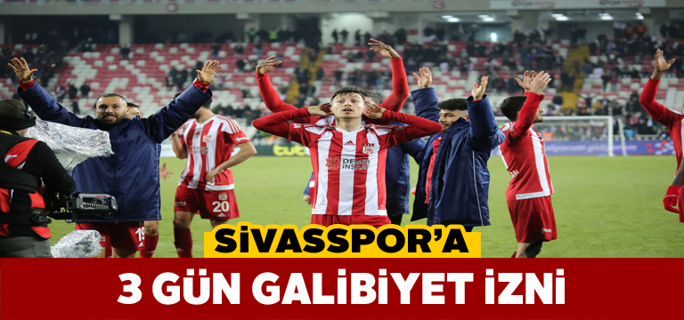 Sivassporlu oyunculara 3 günlük tatil jesti