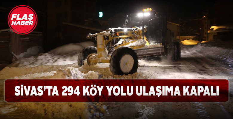 Sivas’ta kapalı köy yollarının temizlik çalışmaları sürüyor