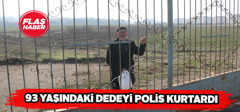 Çıkışı bulamayan dedeye polis yardım eli uzattı