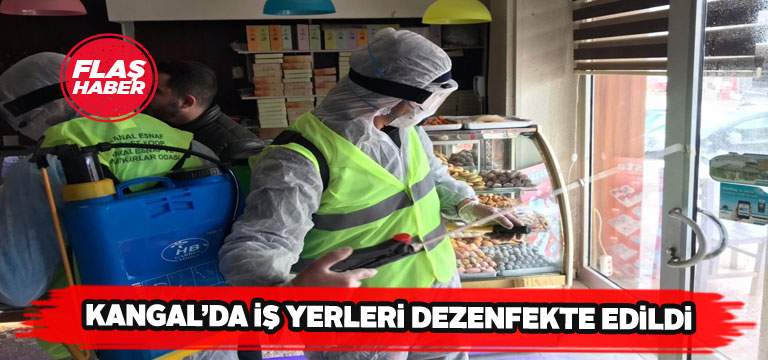 Kangal ilçesinde dezenfekte işlemleri sürdü
