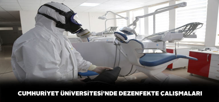 Cumhuriyet Üniversitesi dezenfekte ediliyor