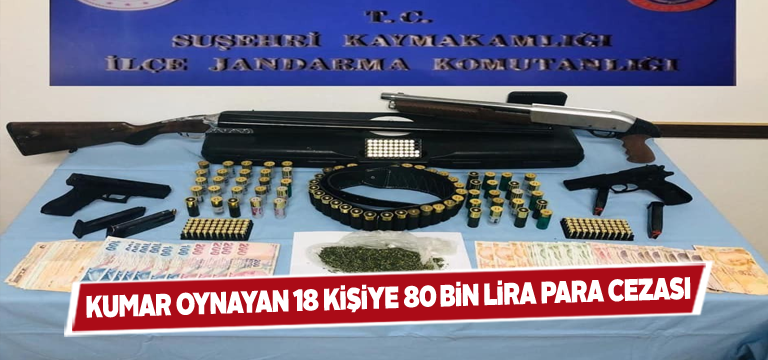 Suşehri’nde kaçak kumar oynayanlara rekor ceza