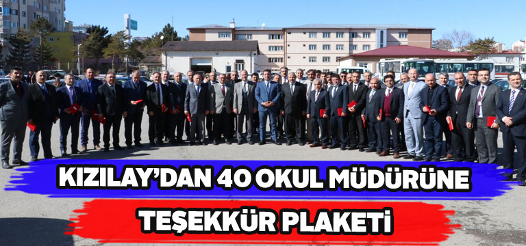 Kızılay’dan kan bağışı yapan okullara teşekkür plaketi
