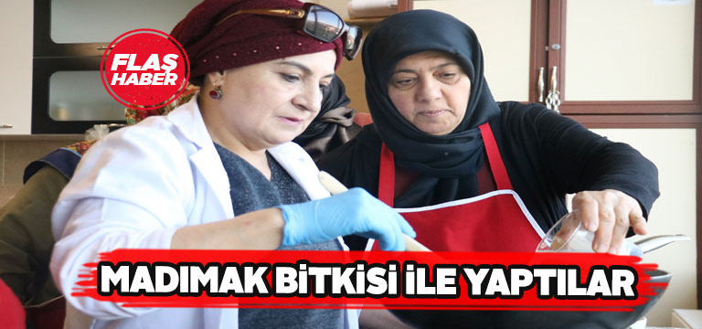Madımak bitkisinden baklava ve lokum yapıldı