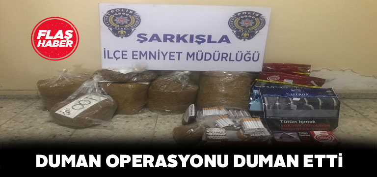 Sivas’ta 27 kiloya yakın kaçak tütün ele geçirildi