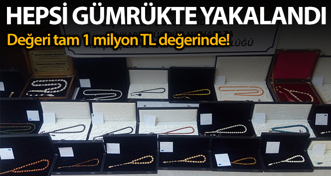 Ankara’da 1 milyon lira değerinde mamut, fil ve balina dişi ile gergedan boynuzundan yapılmış tesbihler yakalandı
