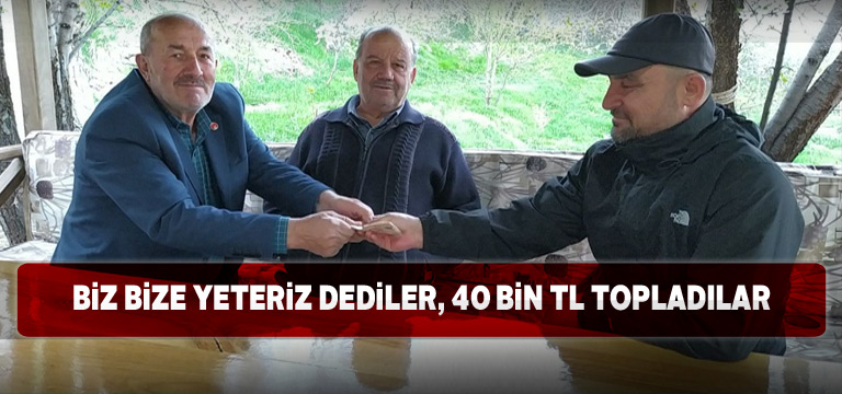 Bahçeiçi Köyünden vatandaşlar 40 bin lira bağış yaptı