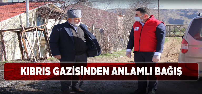 Kıbrıs Gazisinden duygulandıran bağış