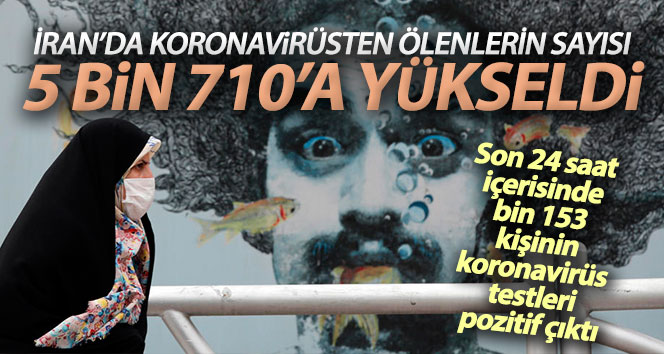 İran’da koronavirüsten ölenlerin sayısı 5 bin 710’a yükseldi