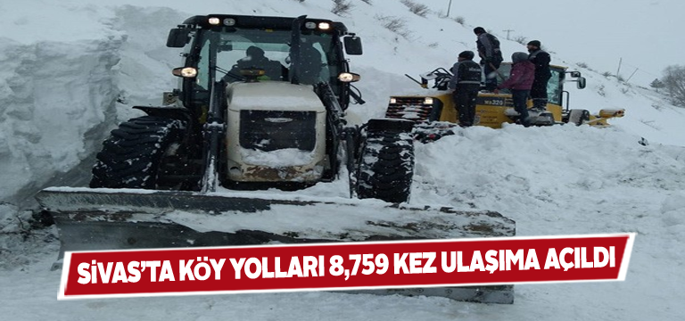 Sivas’ta karla mücadele bilançosu açıklandı