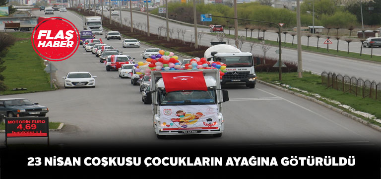 Sivas’ta 100 araçlık konvoy ile 23 Nisan kutlandı