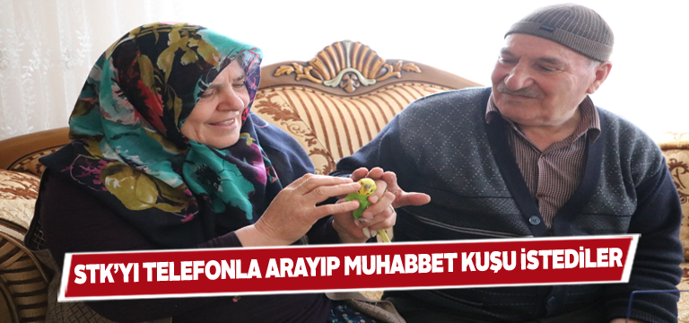 Yaşlı çiftin muhabbet kuşu talebi yerine getirildi