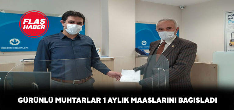 Gürün ilçesinin muhtarlarından birer maaşlık destek
