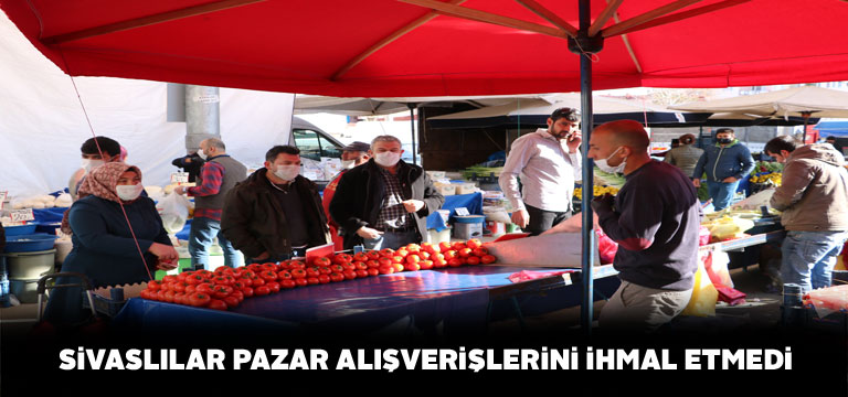 Sivas semt pazarı doldu taştı