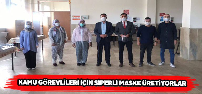 Kangal’da siperli maske üretimine hız verildi