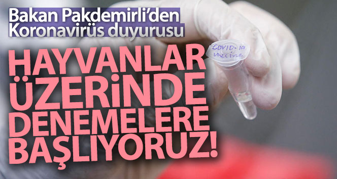 Bakan Pakdemirli: ‘Covıd-19 antiserumu için hayvanlar üzerinde denemelere başlıyoruz’