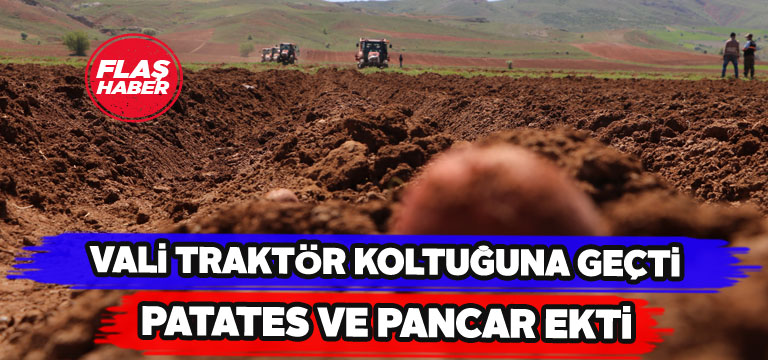 Vali Salih Ayhan Çiftçiler Günü’nde tarlada ekim yaptı