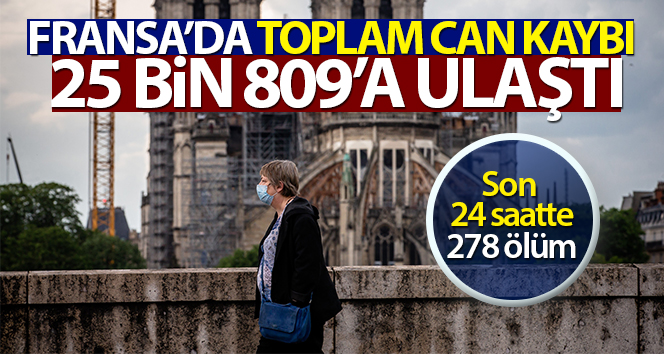 Fransa’da son 24 saatte korona virüsten 278 ölüm