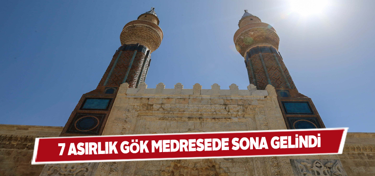 Gök Medrese’nin restorasyonu tamamlanmak üzere