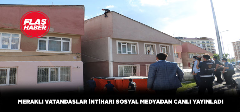 2 katlı binanın tepesinden intihara kalkıştı