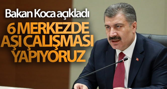 Sağlık Bakanı Koca: ‘6 merkezde Covid-19 aşı çalışması yapıyoruz’