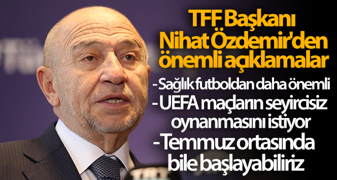 TFF Başkanı Nihat Özdemir’den Süper Lig ile ilgili önemli açıklamalar!