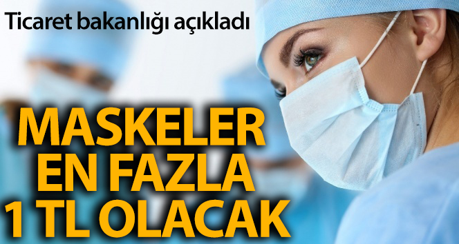 Ticaret Bakanlığı: ‘Cerrahi maskeler, adedi KDV dâhil en fazla 1 (bir) Türk Lirası olacak’