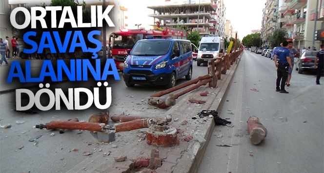 Araba kontrolden çıktı, yeri bir savaş alanına dönüştürdü!