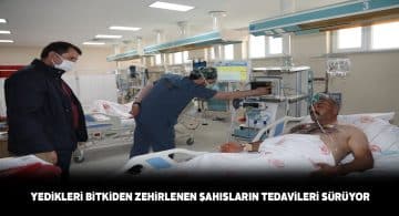 Vali Salih Ayhan gıdadan zehirlenen aileyi ziyaret etti