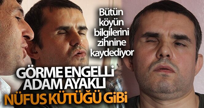 Görme engelli adam ayaklı bir güdük gibi