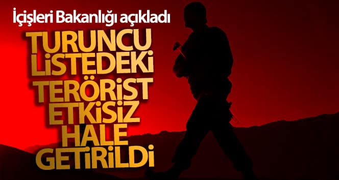İçişleri Bakanlığı: ‘Tunceli’de Turuncu Liste’de aranan terörist etkisiz hale getirildi’