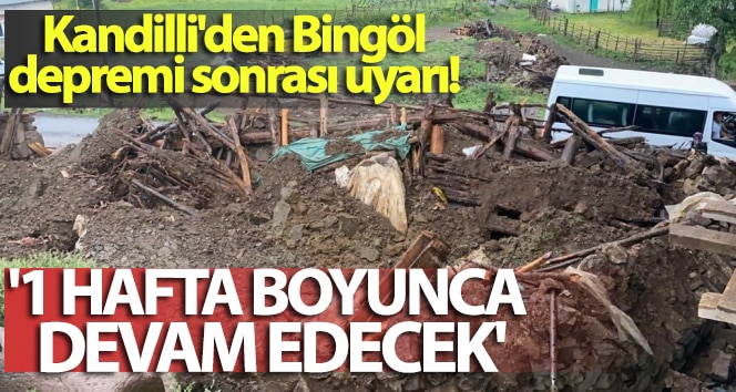 Kandilli Rasathanesi Müdürü Haluk Özener: ‘Artçı şoklar 1 hafta sürecek’