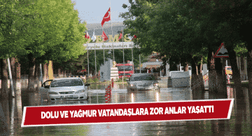 20 dakikalık yağış Sivas’a kışı yaşattı