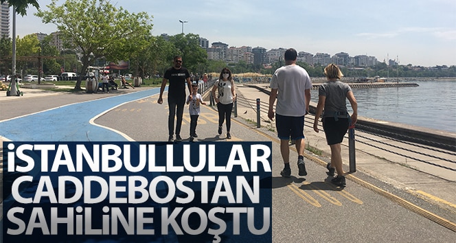 Kısıtlamasız ilk hafta sonunda İstanbullular Caddebostan sahiline koştu