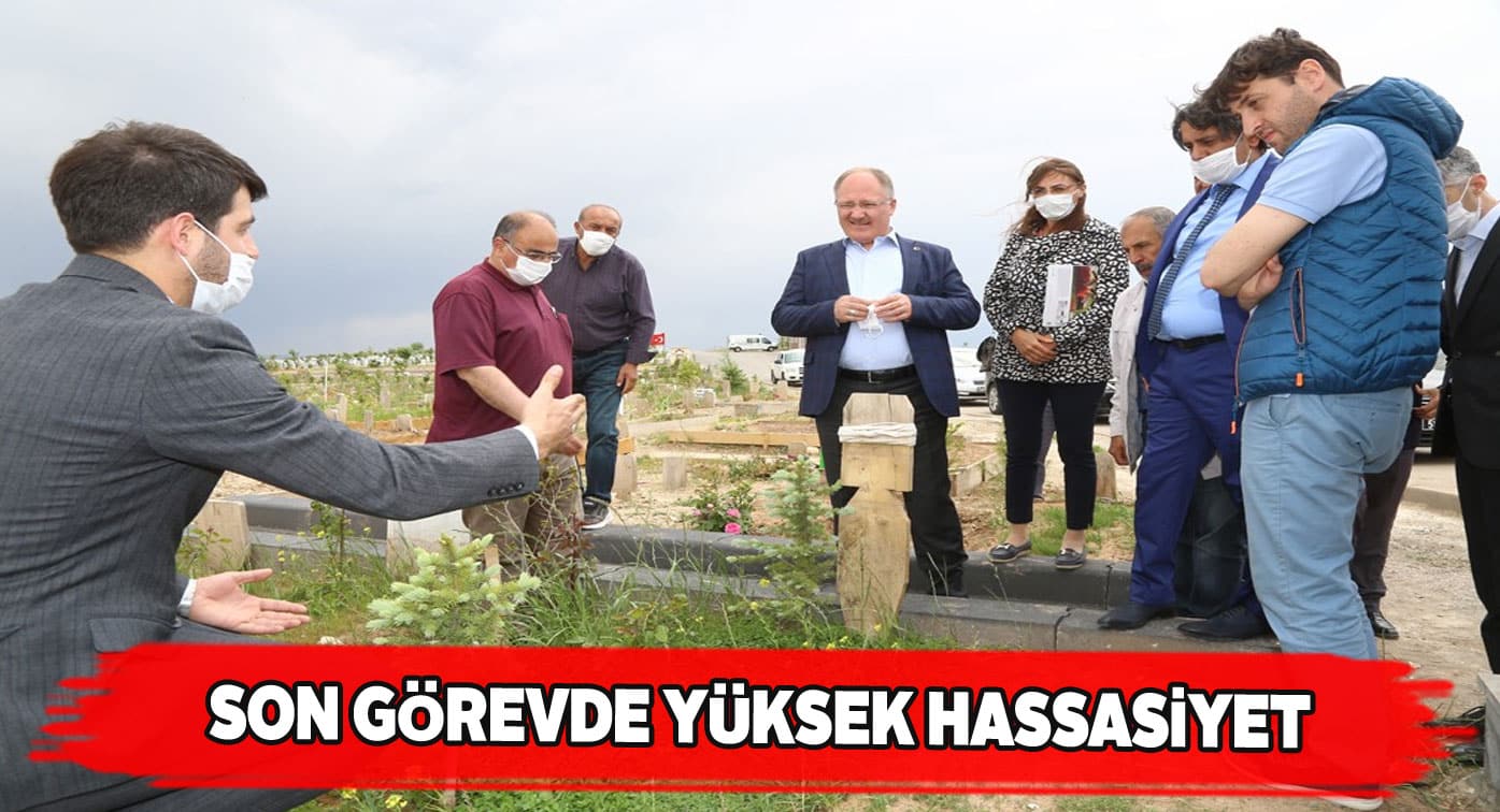 Başkan Bilgin mezarlık işleri personelini ziyaret etti