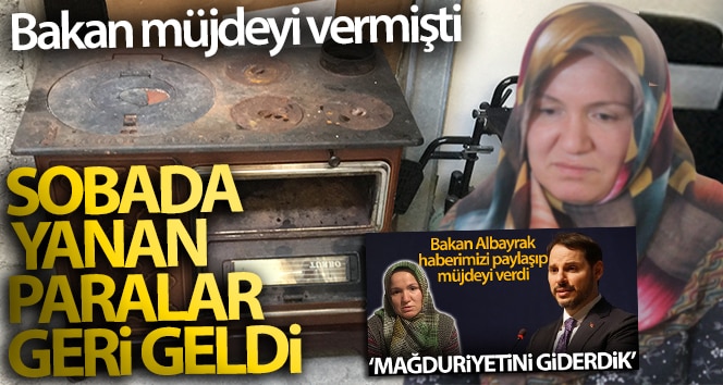 Ocakta yaktığı para geri döndü