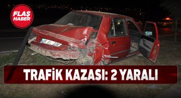 Çekici ile otomobil çarpıştı, 2 kişi yaralandı