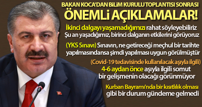 Sağlık Bakanı Fahrettin Koca: ‘İkinci dalgayı deneyimlemediğimizi rahatlıkla söyleyebiliriz’