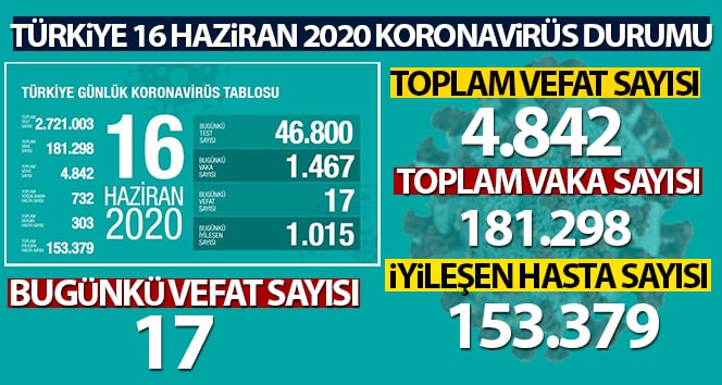 Sağlık Bakanlığı: ‘Son 24 saat içinde 17 kişi korona virüsünden öldü’