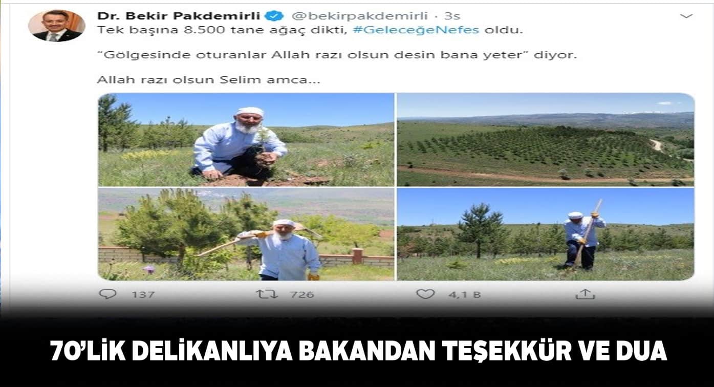 Tarım Bakanı Pakdemirli: “Allah razı olsun Selim amca”