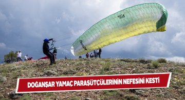 Doğanşar’da ilk kez yamaç paraşütü yapıldı